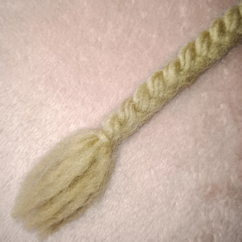 Burton 100% Wool Knit Child's Tan Pink Cream Winter Hat With Braids OSFA